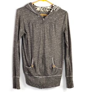 Maurices brown lightweight hooded sweatshirt zip